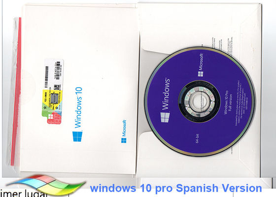 چین مایکروسافت ویندوز 10 Pro OEM Sticker سیستم 64 بیتی نسخه اسپانیایی تامین کننده