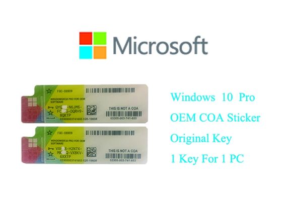 چین Microsoft Windows 10 Key Key Product 100٪ Original Online Sticker Multi Language Windows 10 Pro مجوز تامین کننده
