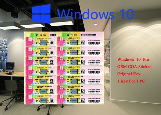 چین برچسب 100٪ اصلی ویندوز 10 مایکروسافت 10 برچسب COA 32 64 بیتی سیستمهای FQC 08983 ، نصب شده Windows 10 Pro کره ای تامین کننده