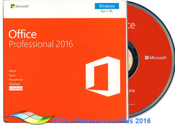 چین اصلی Office 2016 Professional FPP، Microsoft Office Professional Plus 2016 DVD تامین کننده