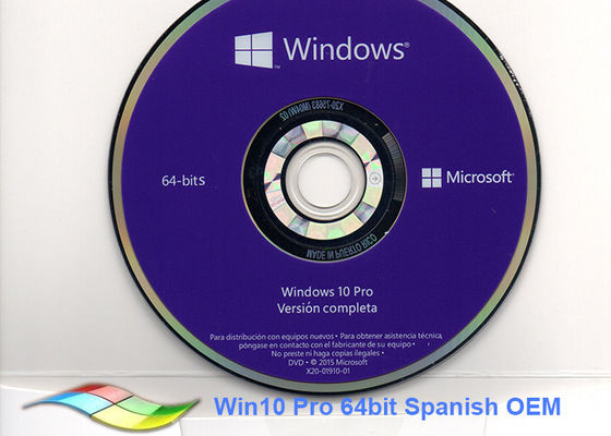چین نسخه ی اصلی اصطلاحات نسخه ی Windows 10 Pro OEM Sticker Windows 10 64 Bit Dvd تامین کننده