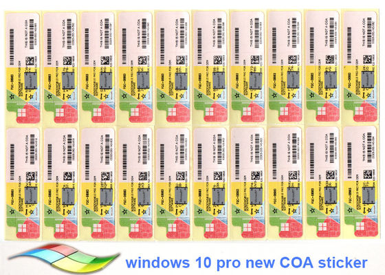 چین PC یا Tablet Windows 10 Pro COA Sticker 100٪ اصلی قابل تنظیم FQC تامین کننده
