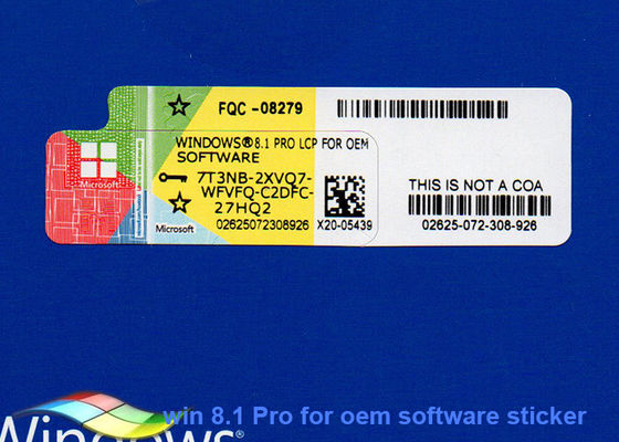 چین مایکروسافت ویندوز 8.1 نسخه کامل FQC-08279، Windows Coa Sticker تامین کننده