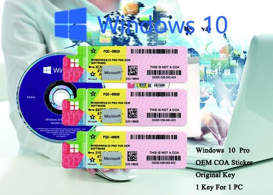 چین 100٪ معتبر ویندوز 10 Pro COA Sticker سیستم های 64 بیتی آنلاین فعال کنید تامین کننده