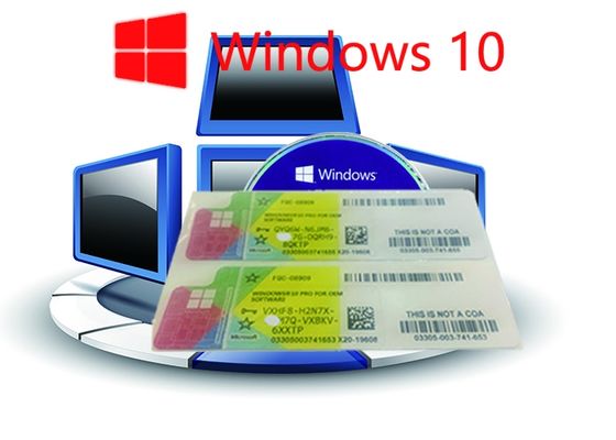 چین 64 بیتی / 32 بیتی سیستم عامل 100٪ معتبر Windows 10 Pro COA Sticker Online Activate تامین کننده