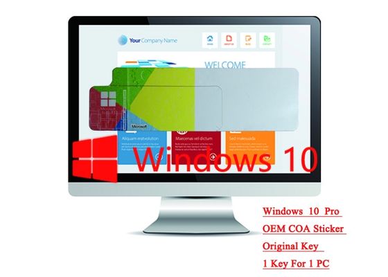 چین نسخه 64 بیتی / 32 بیتی 100٪ هویت Windows 10 Pro COA Dictator آنلاین فعال کردن زبان اختیاری تامین کننده