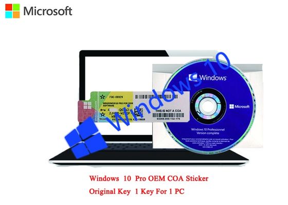 چین Microsoft Windows 10 Pro COA Sticker زبان آلمانی 64 بیتی فعال سازی آنلاین برای کامپیوتر تامین کننده