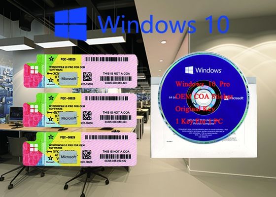 چین نسخه اصلی ویندوز 10 Pro COA 32 بیتی 64 بیت چندین زبان FQC 08929 تامین کننده