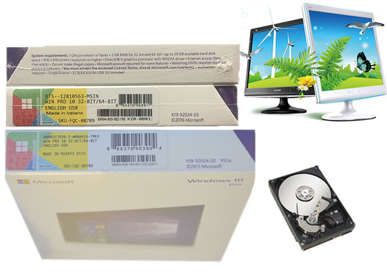 چین ویندوز 10 خانه FPP 32/64 بیتی USB 3.0 و OEM مجوز خرده فروشی کلید اصلی برای کامپیوتر تامین کننده
